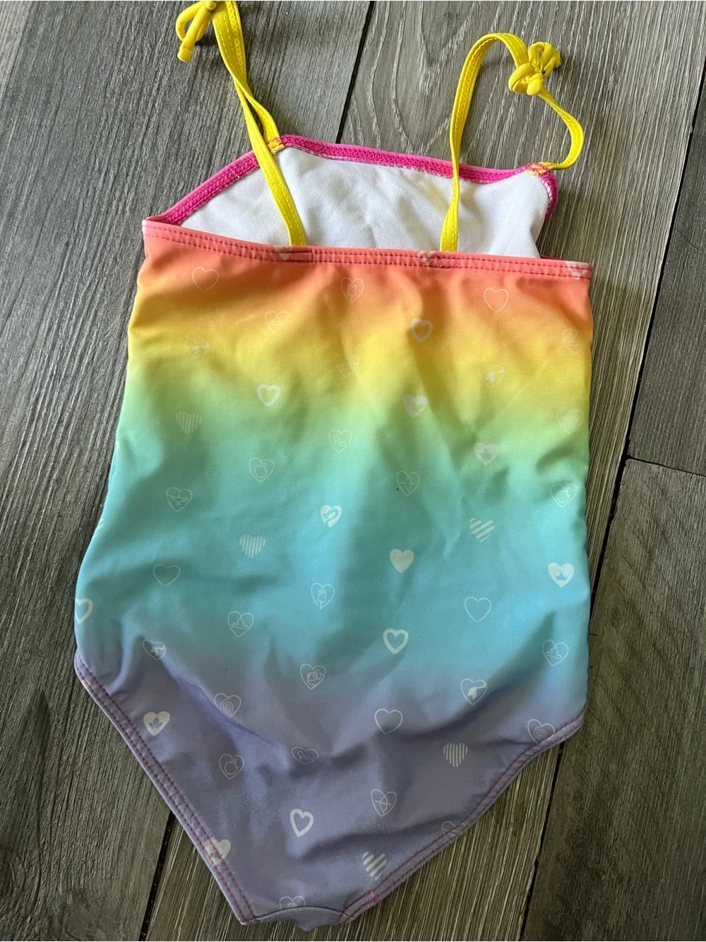 set 2 Disney Kids Rainbow Princess Swim one piecr- Pink, Purple, Green Floral